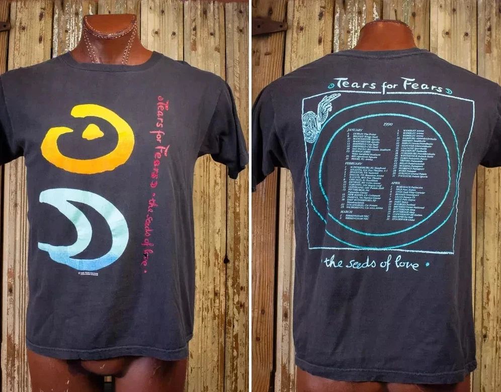 Vintage Tears For Fears The Seeds Of Love Concert T Shirt 1990