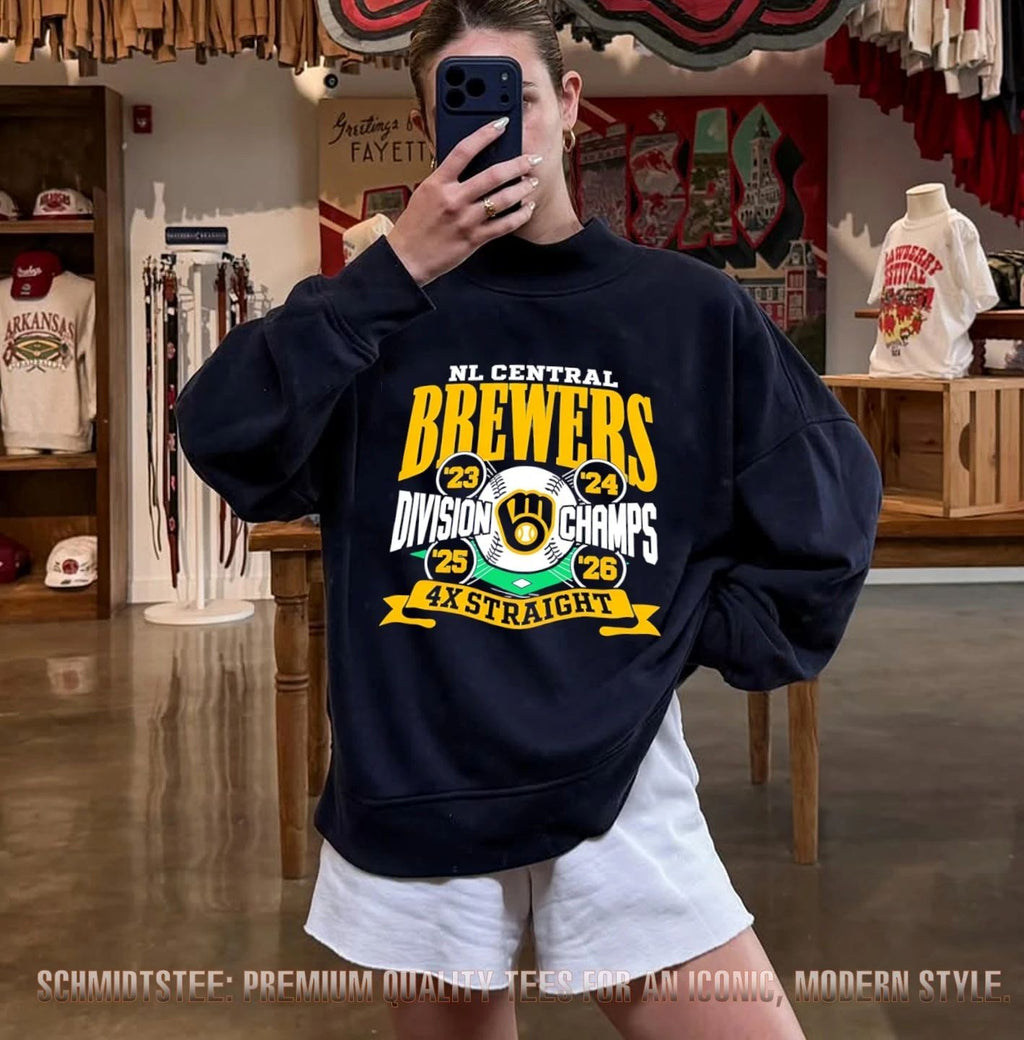 Milwaukee Brewers 4x Straight NL Central Division Champs 2026 shirt