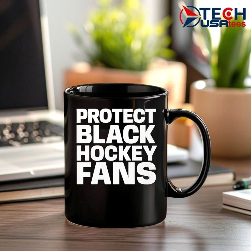 Protect black hockey fans shirt