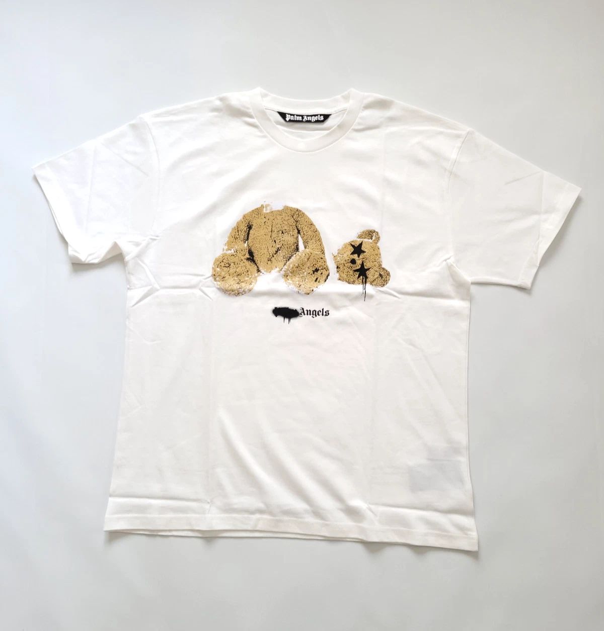 Palm Angels Authentic Bear Logo White Men's T-Shirt Size 2XL