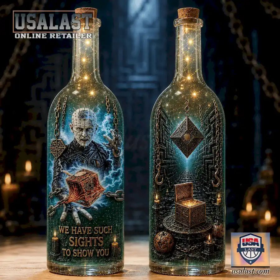 Pinhead Hellraiser Halloween Bottle Lamp