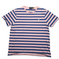 Polo Ralph Lauren Shirt Mens XL Pink Stripe Custom Slim Fit Pony Logo Tee