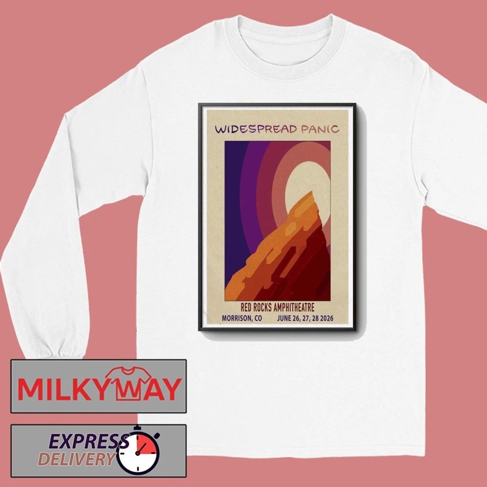 Poster 2026 Widespread Panic June 26-28 Red Rocks shirt