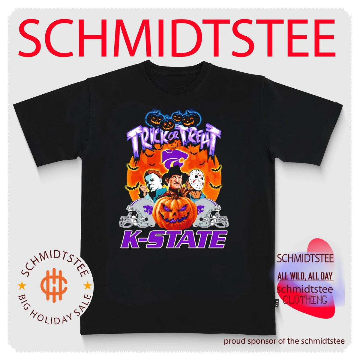 Kansas State Wildcats x Horror Characters Trick Or Treat Halloween 2026 shirt