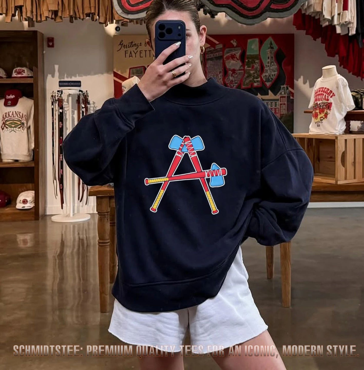 Atlanta Braves Tomahawk Baseball logo shirt