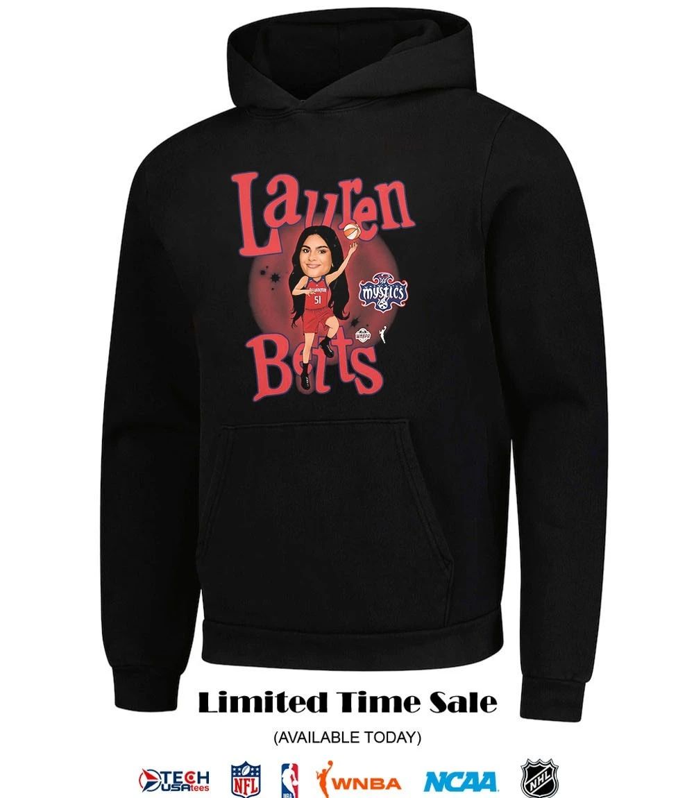 Lauren Betts Draft Washington Mystics 2026 WNBA caricature shirt