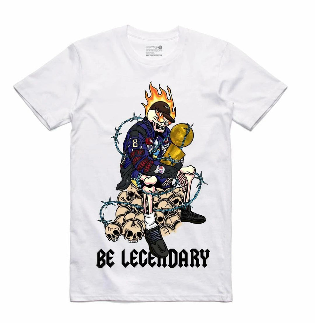 NEW Streetwear on Demand GOAT BE LEGENDARY Tee Shirt WHITE SM-3XL MADE IN USA