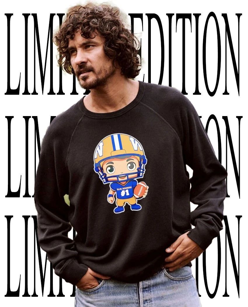 Winnipeg Blue Bombers #1 Chibi Football Player Cartoon shirt