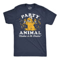 Mens Funny T Shirts Party Animal Sarcastic Partying Graphic Novelty Tee for Men