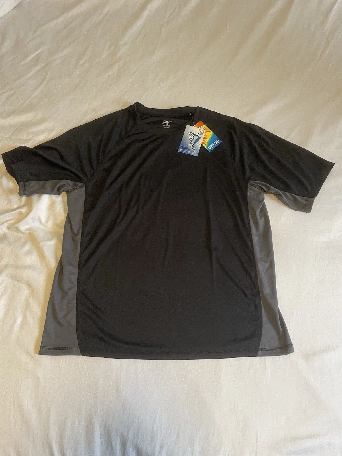 Kanu Surf Shirt 2XL Black NWT UPF 50 Black/gray