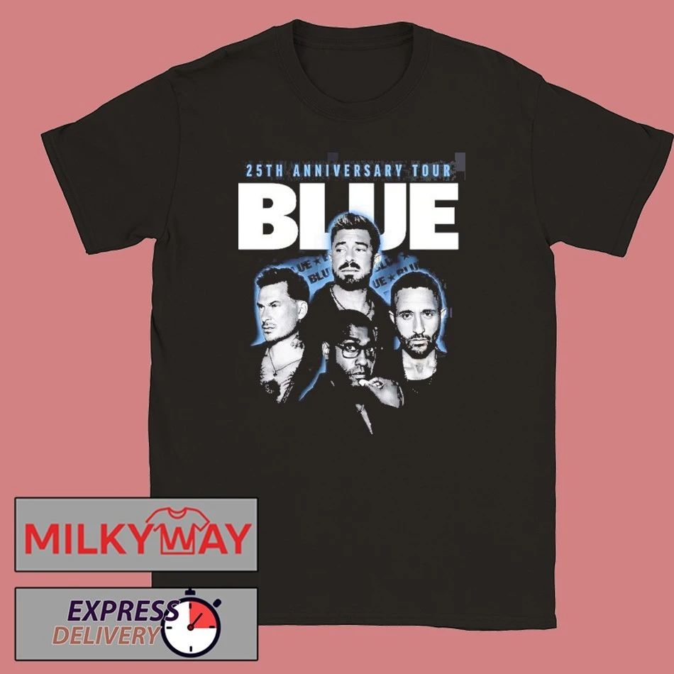 Blue 25th Anniversary 2026 Tour UK And EU Merch Photo T-Shirt