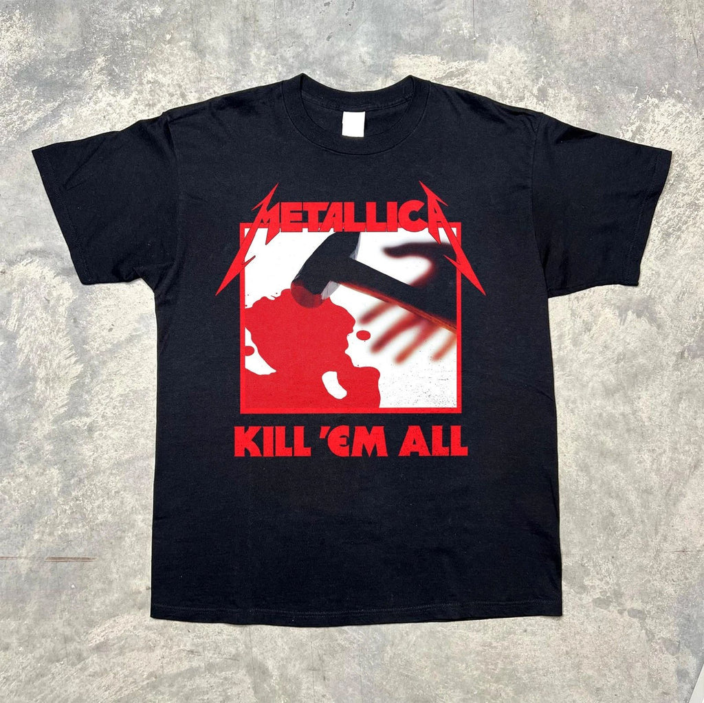Metallica Kill Em All Album Heavy Metal Band Black T-shirt Size S-5XL