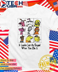 It looks just as stupid when you do it cartoon shirt
