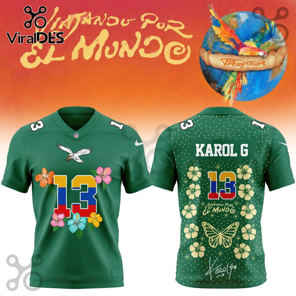 Karol G Tropitour Colombia Floral Football Jersey