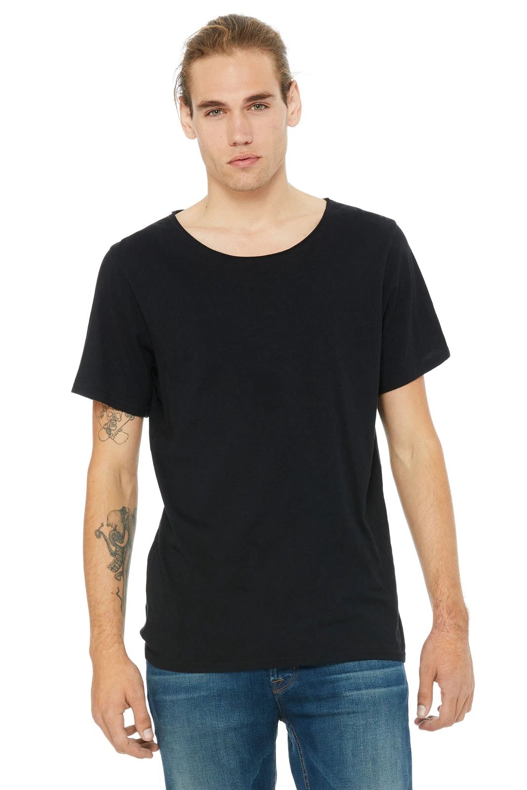 Bella + Canvas Men's 100% combed Cotton Jersey Raw Neck T-Shirt B3014 S-2XL