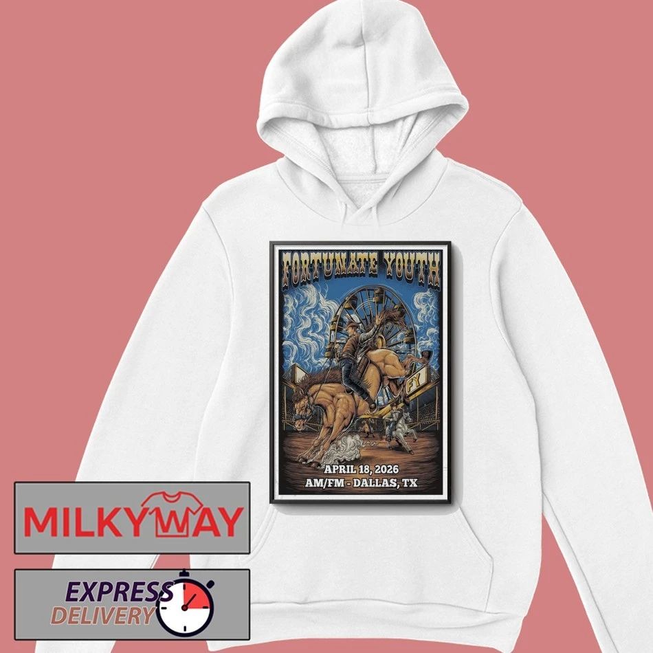 FORTUNATE YOUTH Poster Apr 18 2026 Dallas, TX Tour shirt