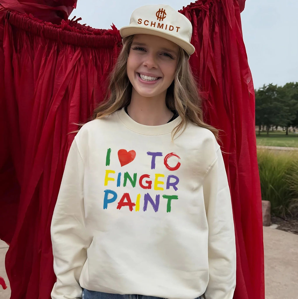 I Heart to Finger Paint full color shirt