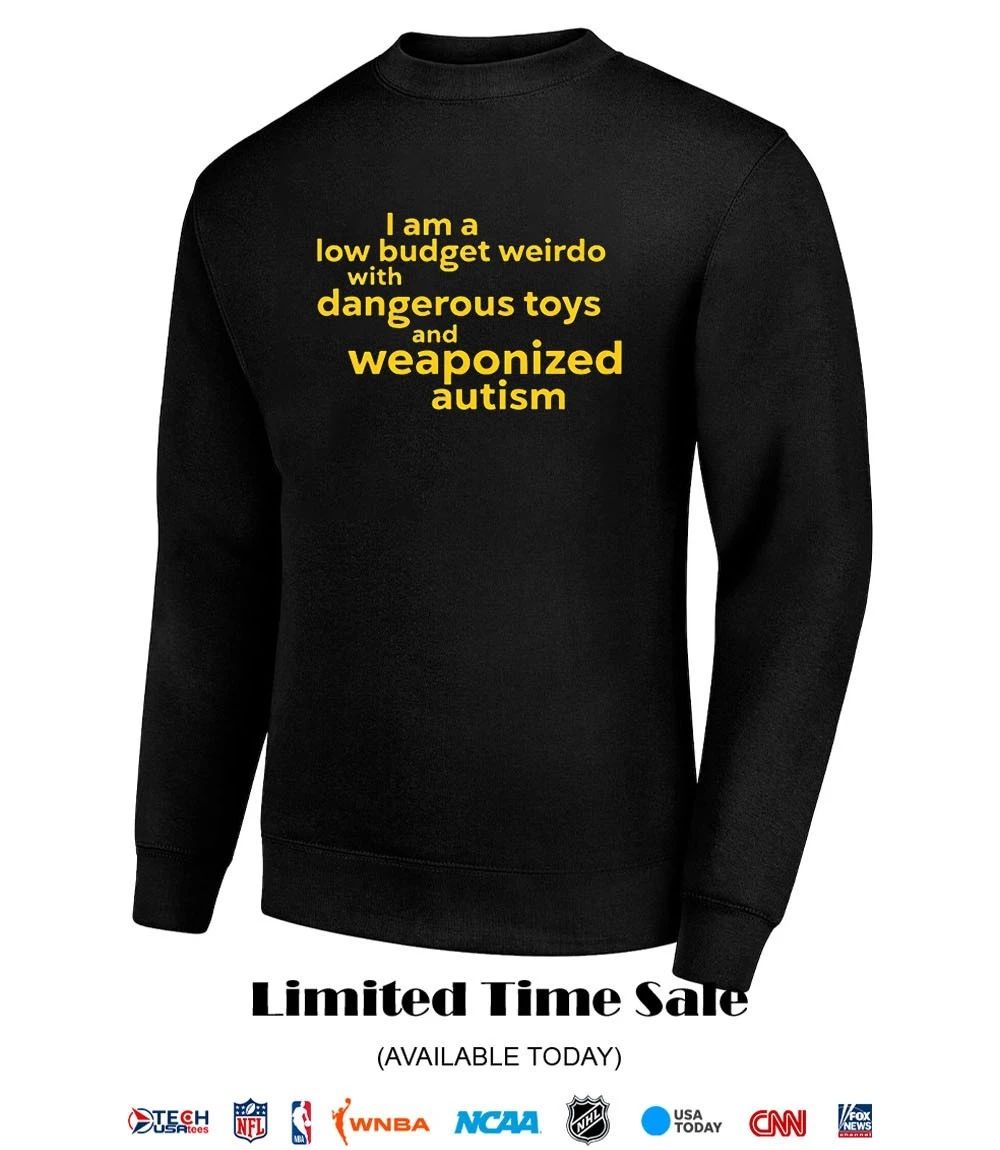 I am a low budget weirdo with dangerous toys shirt