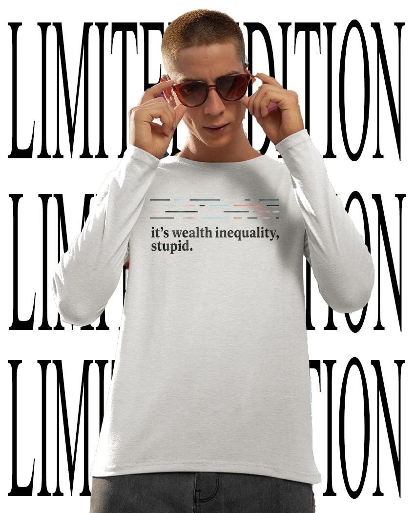 It’s Wealth Inequality Stupid Abstract Line Design Economic Commentary shirt