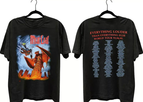 1993 Meat Loaf Everything Louder Than Everything Else World Tour Shirt