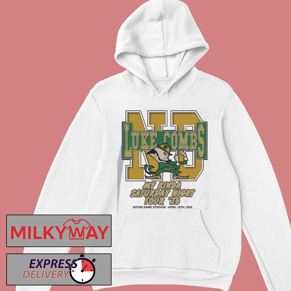 Luke Combs South Bend Indiana 2026 Tour Merch Tee At Notre Dame Stadium April 18 2026 Notre Dame Fighting Irish Big Logo T-Shirt