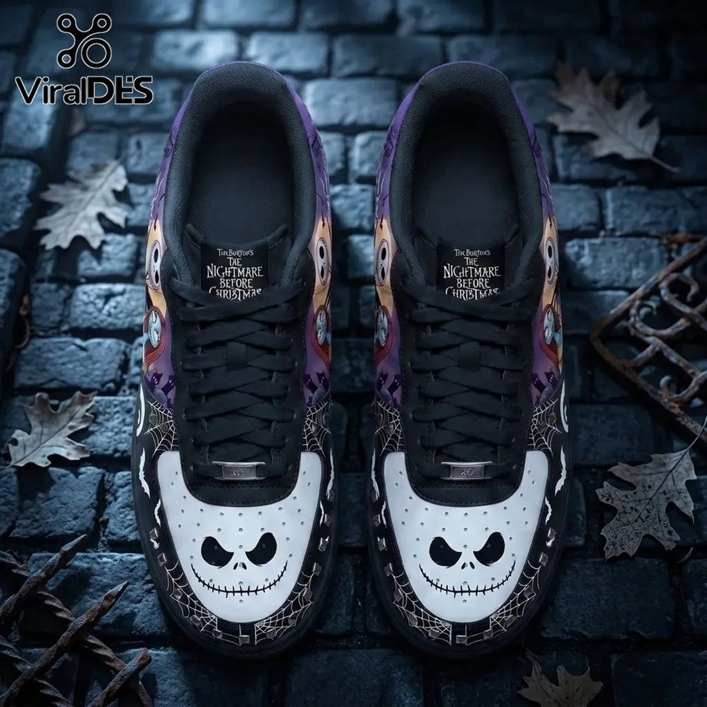The Nightmare Before Christmas Gothic Halloween Low Top Sneakers