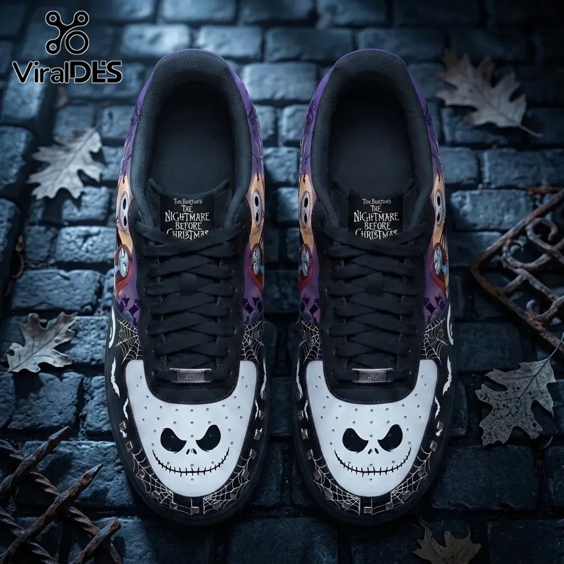 The Nightmare Before Christmas Gothic Halloween Low Top Sneakers