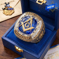 Freemason Square and Compasses Ring