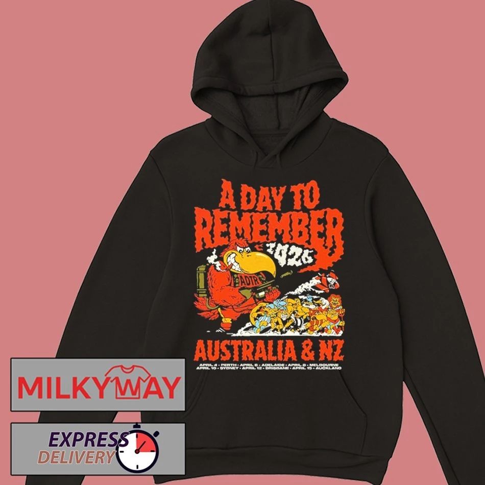 A Day To Remember Big Rock Tour 2026 Australia And New Zealand Tour Dates Design by James Hartley shirt