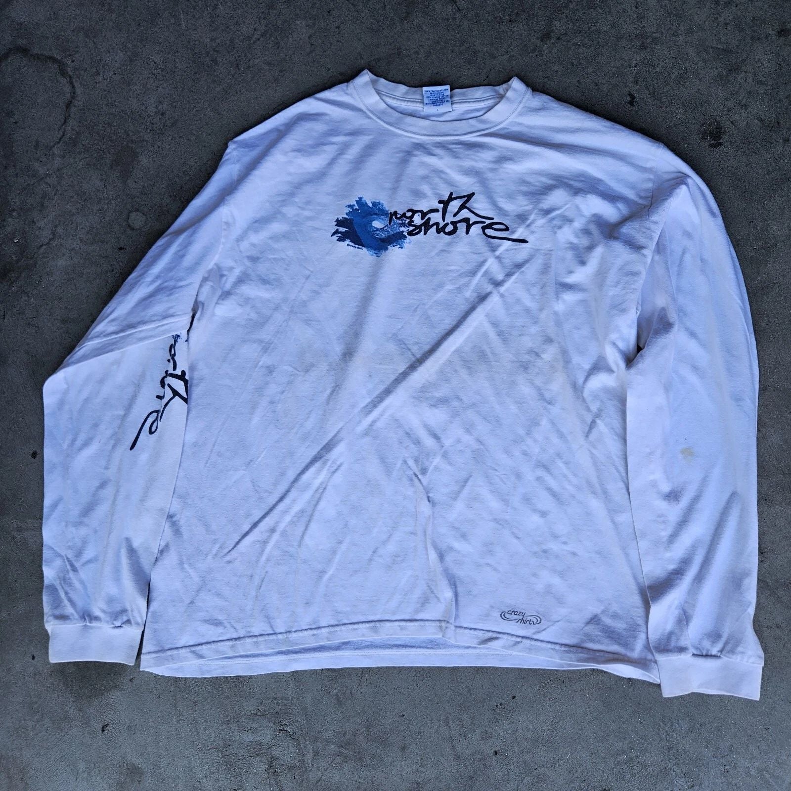 North Shore LS Surf Aesthetic Tee shirt t-shirt sz L