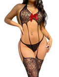 Sexy Lingerie for women 3 Piece Lingerie Set with Garter Belt Stockings and P...
