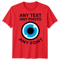 Custom Personalised T-Shirt Your Photo Your Text Design Any Font For Men Women