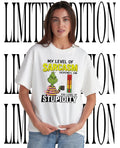 Grinch my level of sarcasm depends on you level of stupidity shirt