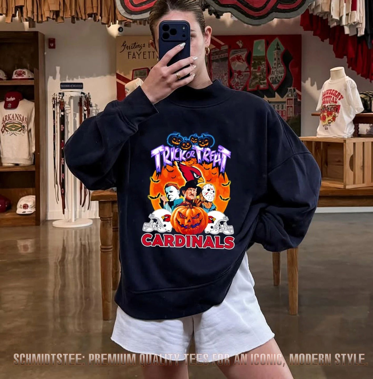Arizona Cardinals x Trick Or Treart Horror characters Halloween shirt