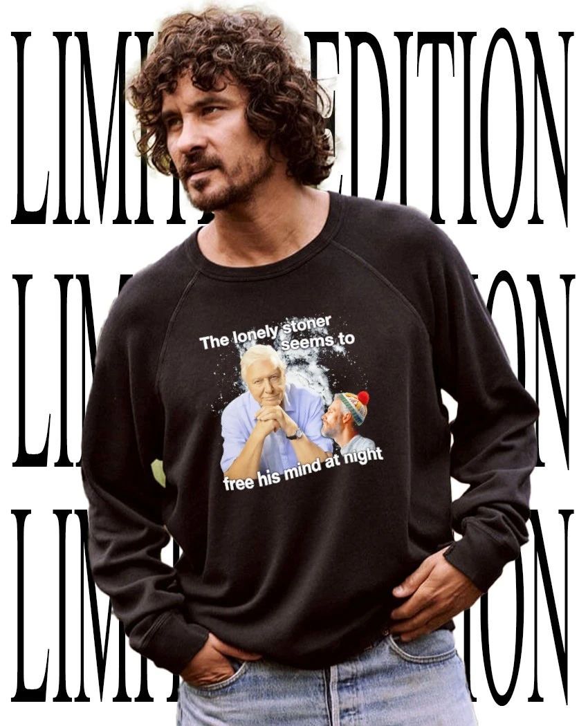 Kid Cudi David Attenborough the lonely stoner seems to free his mind at night collage shirt