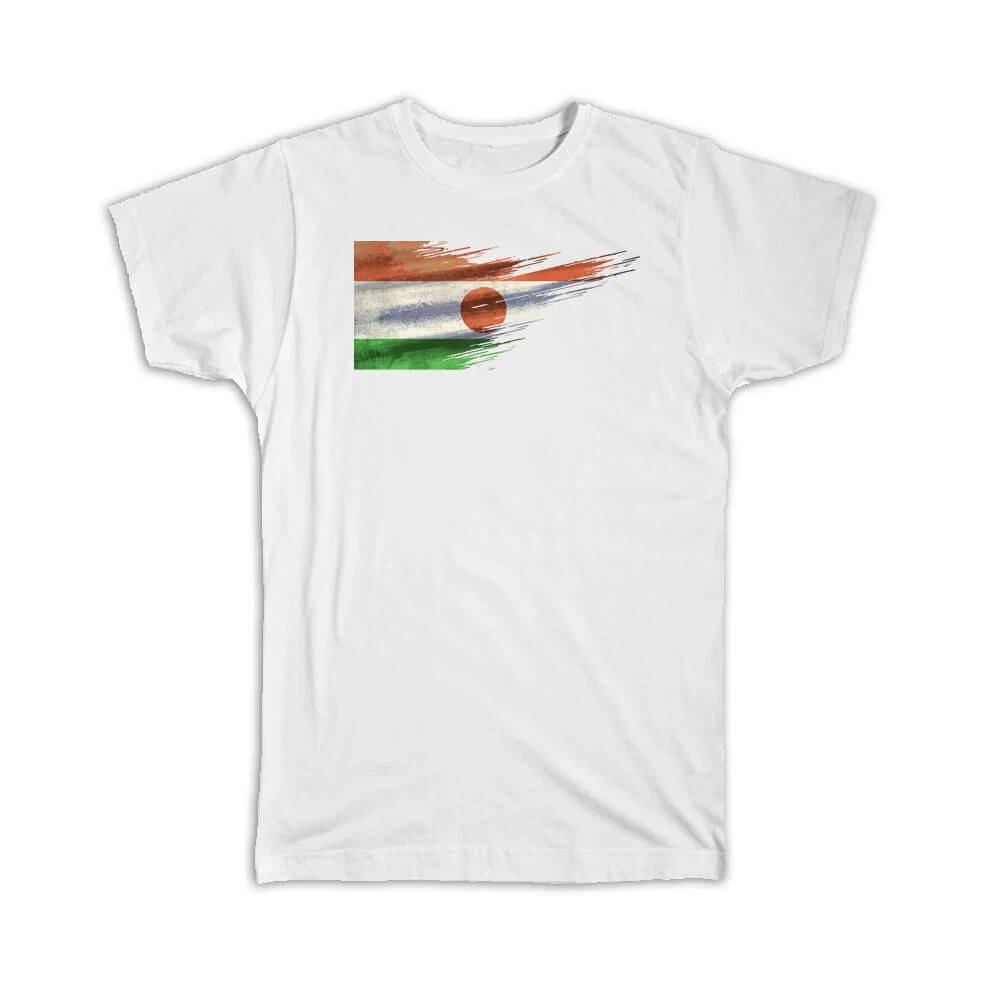 Gift T-Shirt : Niger Flag Nigers Travel Expat Country Artistic