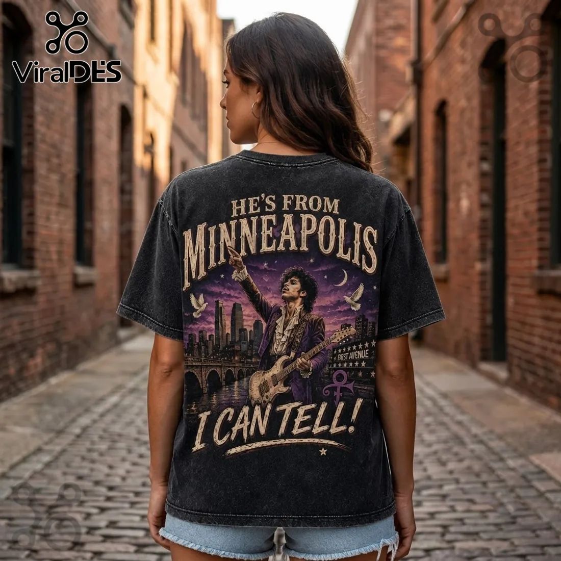 Prince Minneapolis Legacy Vintage Acid Wash T-Shirt
