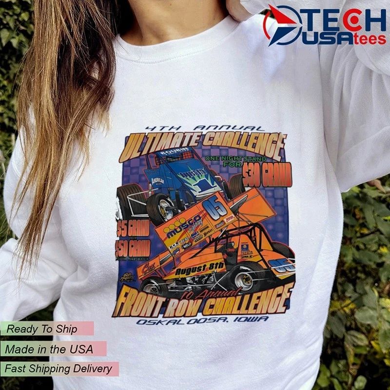 4th Annual Ultimate Challenge 10 Annual front row challenge Oskaloosa Iowa shirt