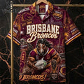 Brisbane Broncos Maroon Hawaiian Shirt