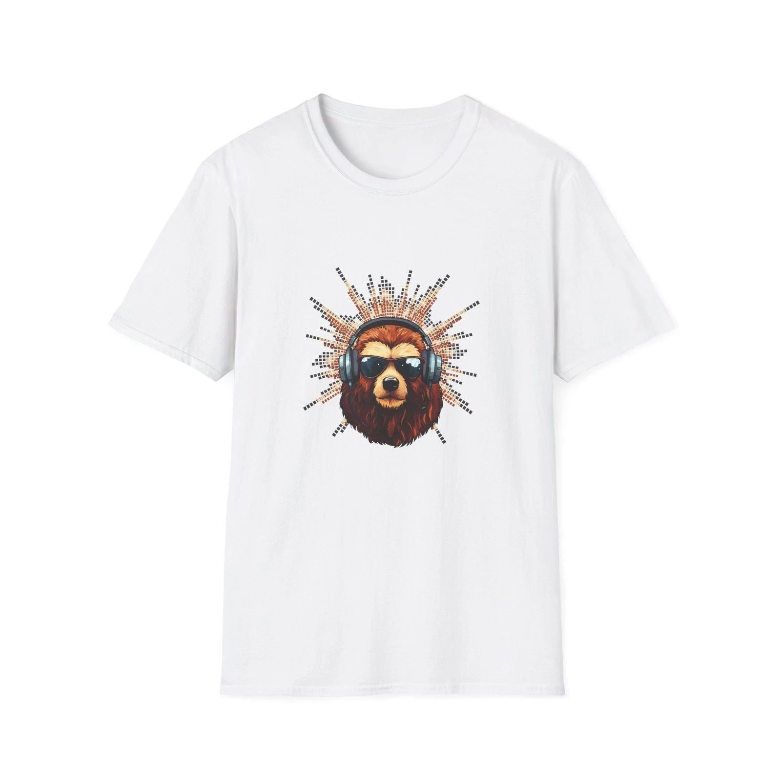Sunglass Bear Head T-Shirt | Retro animal Graphic Tee | Personalized gift