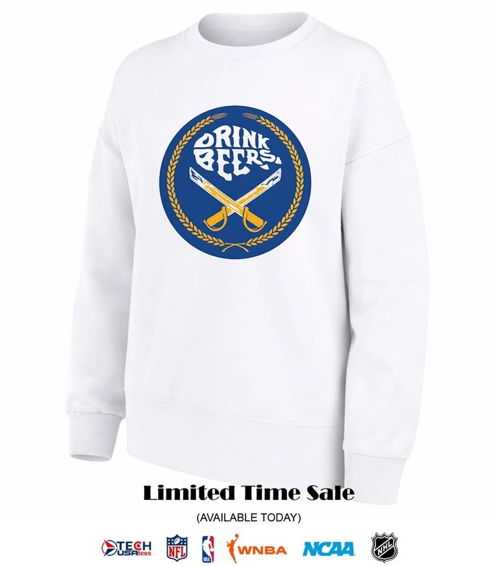 Buffalo Sabres Drink Beers Blue and Gold Brotherhood logo shirt