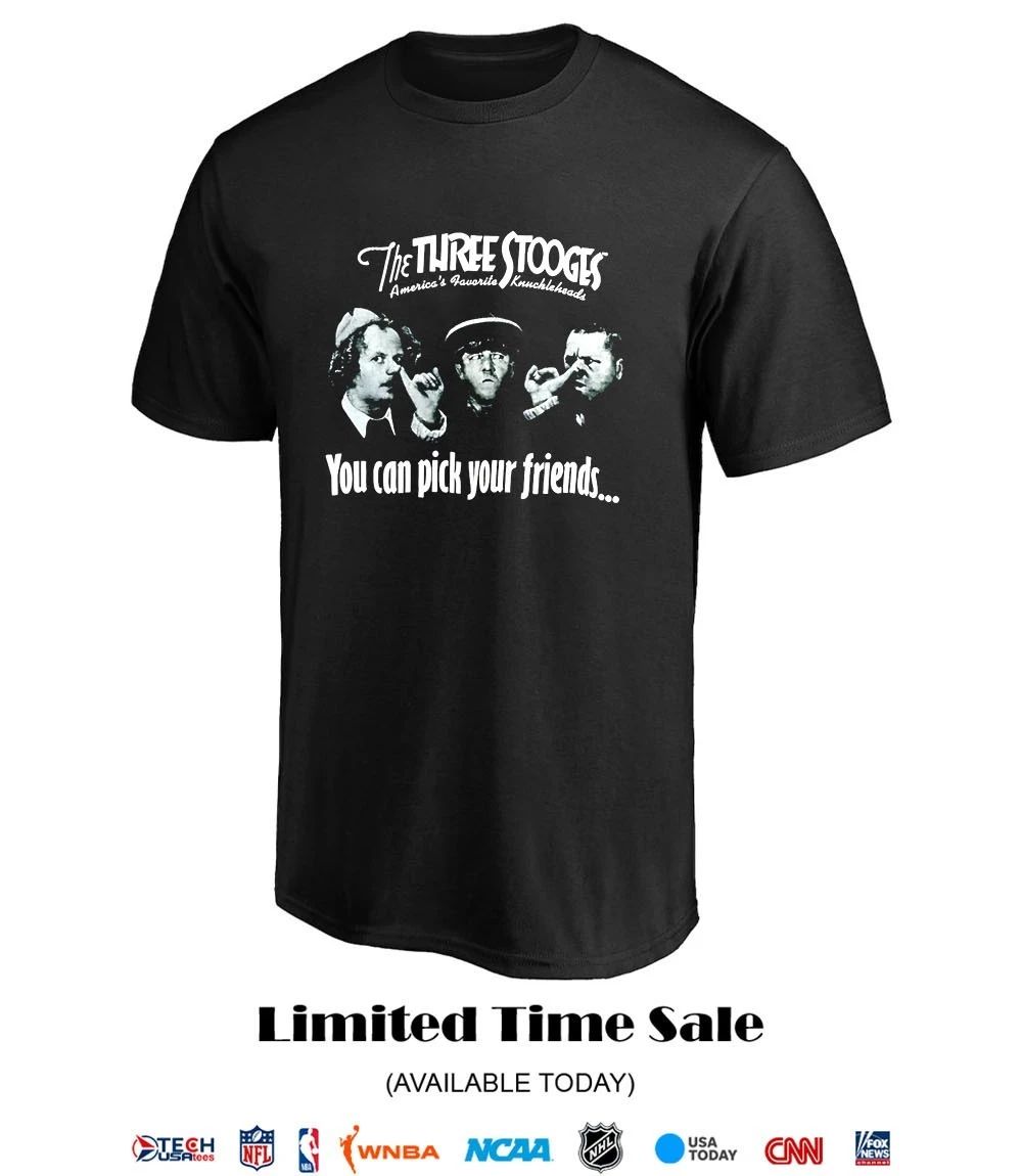 Diamond Dallas Page wearing The Three Stooges you can pick your friends shirt