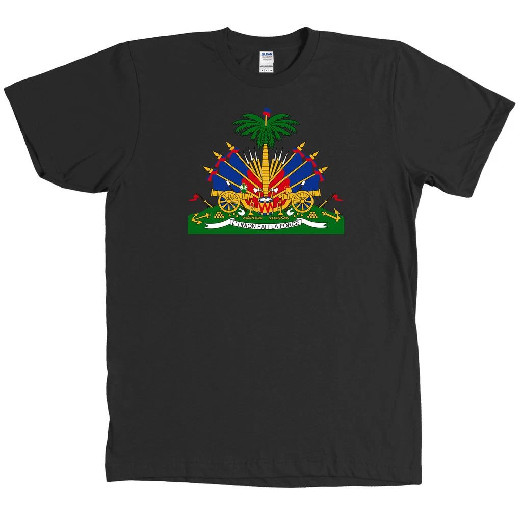 Haiti Coat of Arms T Shirt Haitian Caribbean Tee NEW WITH TAGS - MANY COLORS