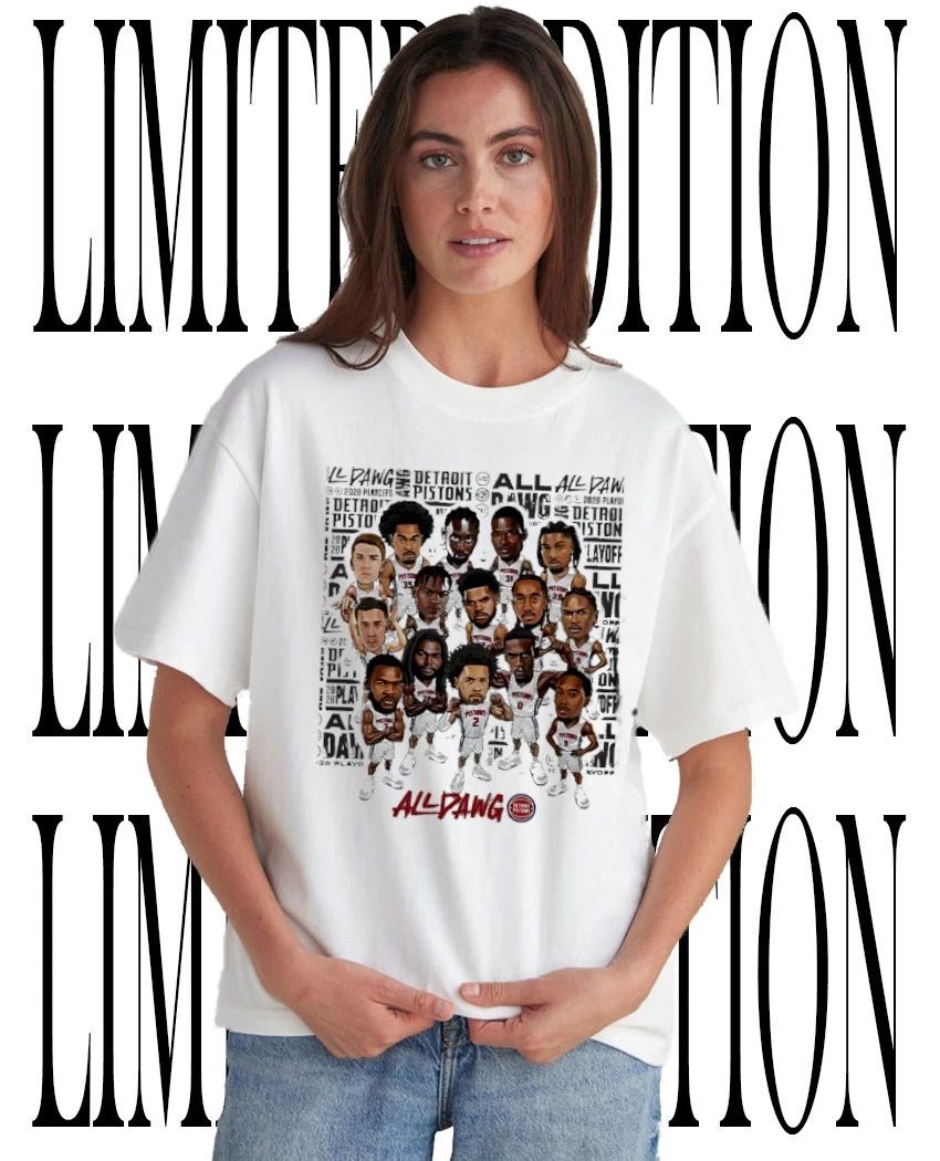 Detroit Pistons Playoffs 2026 All Dawg caricature shirt