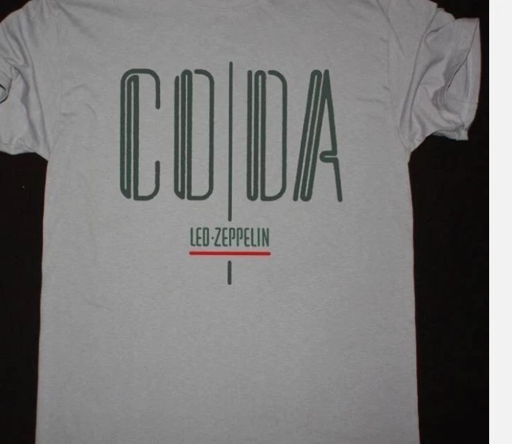 LED ZEPPELIN 'CODA' Album Cover Unisex Cotton T-shirt, Size S-5XL (white)