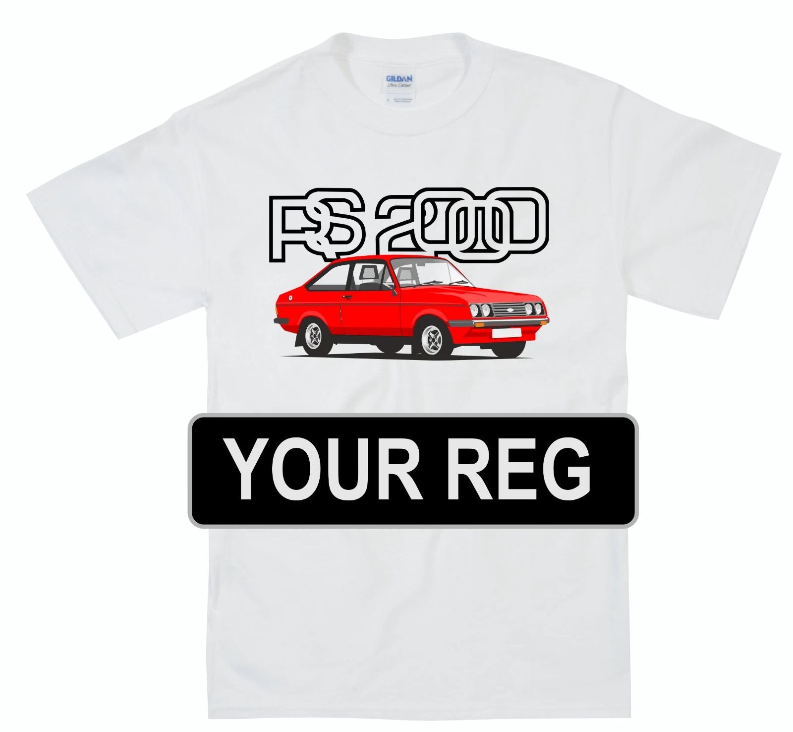 MK 2 Ford Escort RS 2000 Custom Retro Classic Car T Shirt