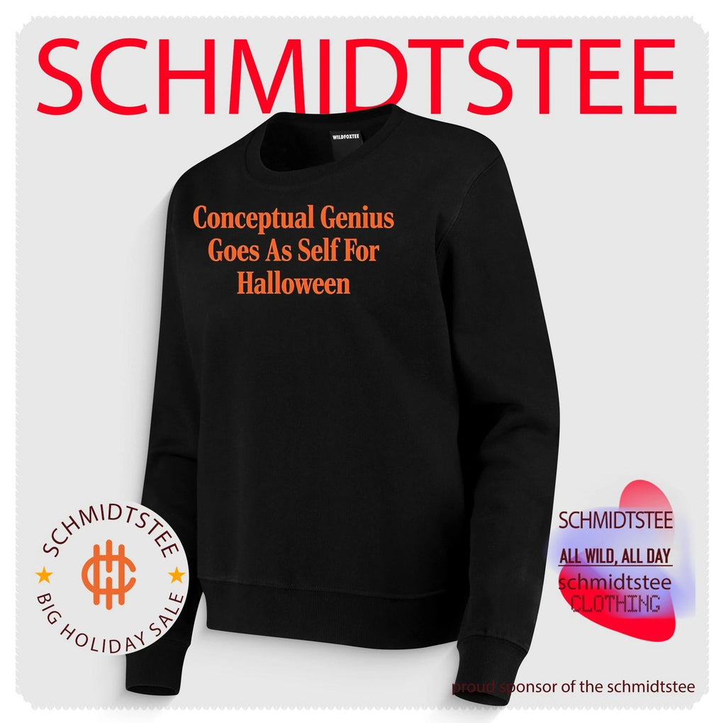 Conceptual genius goes as self for Halloween shirt
