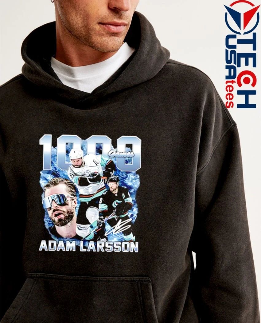 Adam Larsson Seattle Kraken Hockey 1000 Games shirt by tshirtatlowprice