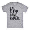 Mens Eat Sleep Game Repeat Funny Shirts Nerdy Gamer Tees Vintage Novelty T shirt