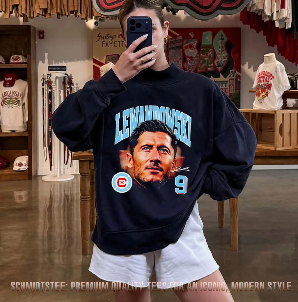 Robert Lewandowski Chicago Fire Profile big head signature shirt